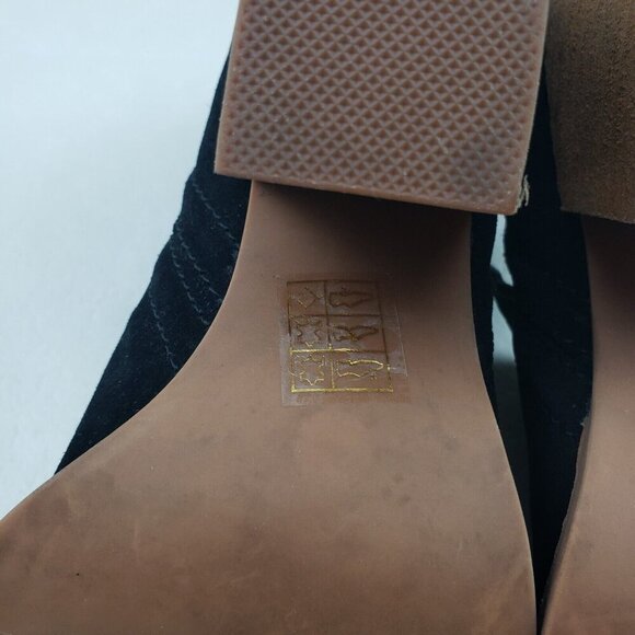 Jeffrey Campbell Rosalee Ankle Boot Womens 8 Black Suede Block Heel Slip On - Picture 10 of 12